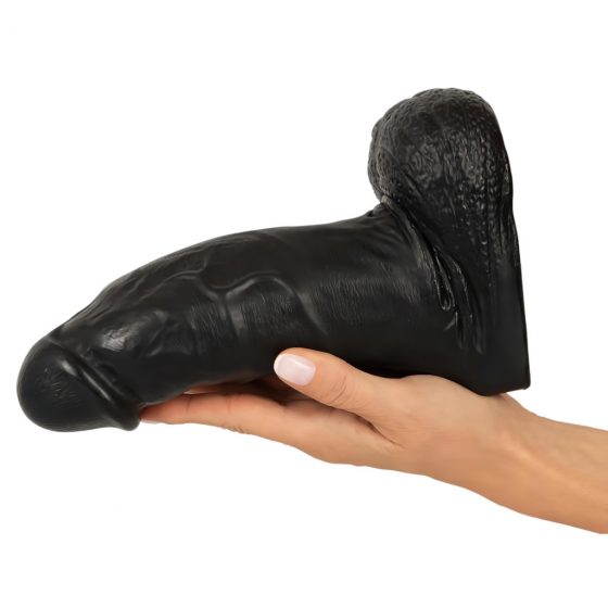 Realistixxx Real Giant - giga dildo s varlaty - 22 cm (černé)