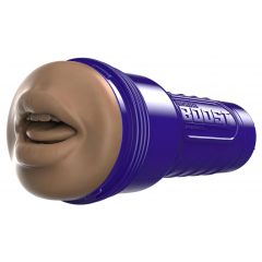   Fleshlight Boost Blow - realistický masturbátor do úst (hnědý)