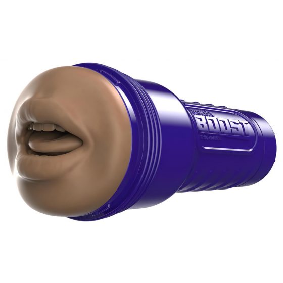 Fleshlight Boost Blow - realistický masturbátor do úst (hnědý)