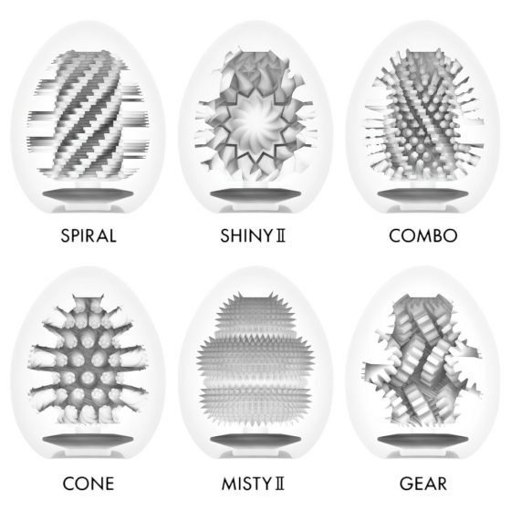 TENGA - Silnější masturbační vajíčková sada - 6 ks
