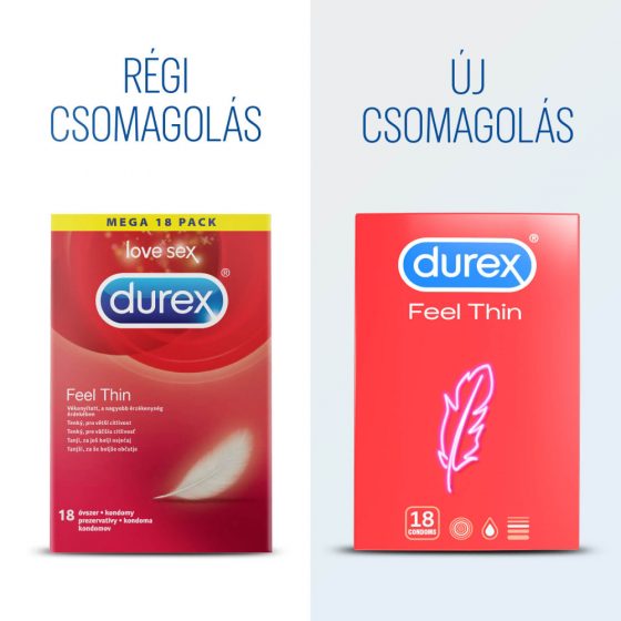 Durex ultra tenké kondomy pro ještě intenzivnější pocit (18ks)