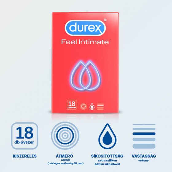 Durex Feel Intimate - tenkostěnné kondomy (18 ks)