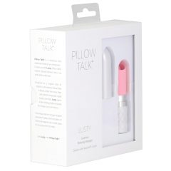   Pillow Talk Lusty - dobíjecí vibrátor s jazykovou hůlkou (růžový)