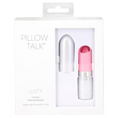   Pillow Talk Lusty - dobíjecí vibrátor s jazykovou hůlkou (růžový)