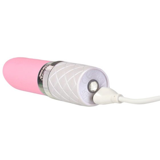 Pillow Talk Lusty - dobíjecí vibrátor s jazykovou hůlkou (růžový)