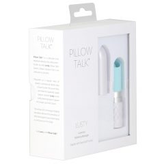   Pillow Talk Lusty - dobíjecí vibrátor s jazykovou hůlkou (tyrkysový)