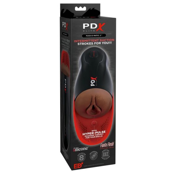 PDX Elite Fuck-O-Matic 2 - dobíjecí, sací dildo masturbátor