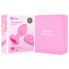   b-vibe heart - bezdrátový anální vibrátor s rádiem (růžový)