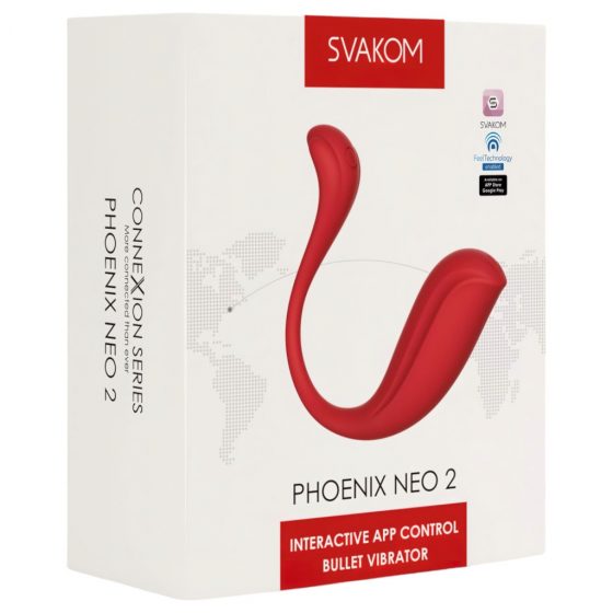 Svakom Phoenix Neo 2 - chytré vibrační vajíčko (červené)