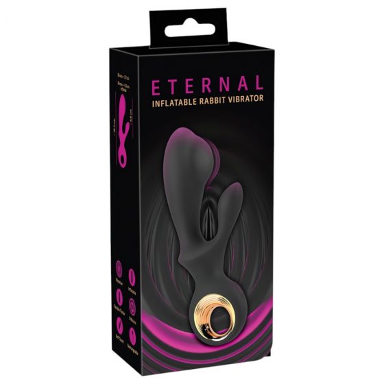 Eternal - nafukovací vibrátor s ostnatými rameny (černý)