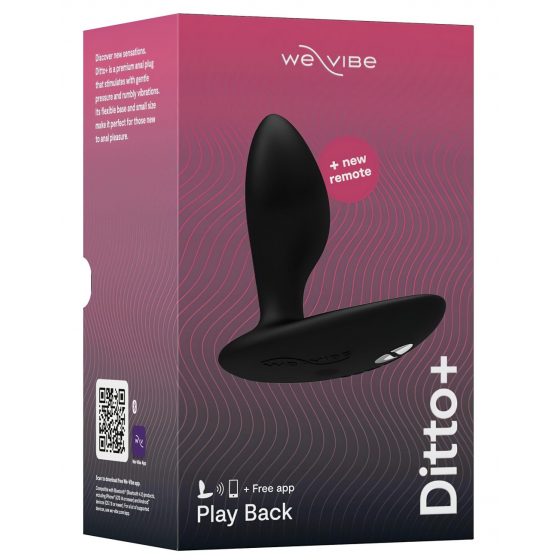 We-Vibe Ditto+ - chytrý dobíjecí anální vibrátor (černý)