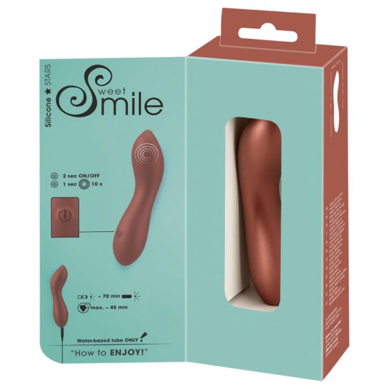 Smile - flexibilní mini G-bod vibrátor (bronz)