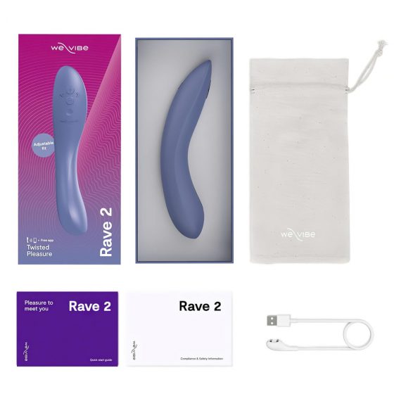 We-Vibe Rave 2 - chytrý dobíjecí vibrátor pro bod G (modrý)