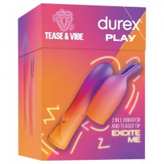   Durex Tease & Vibe - dobíjecí tyčový vibrátor se stimulátorem klitorisu (růžový)