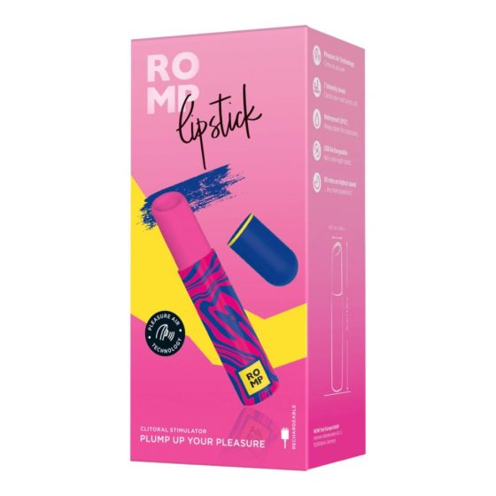 ROMP Lipstick - dobíjecí vzduchový stimulátor klitorisu (růžový)