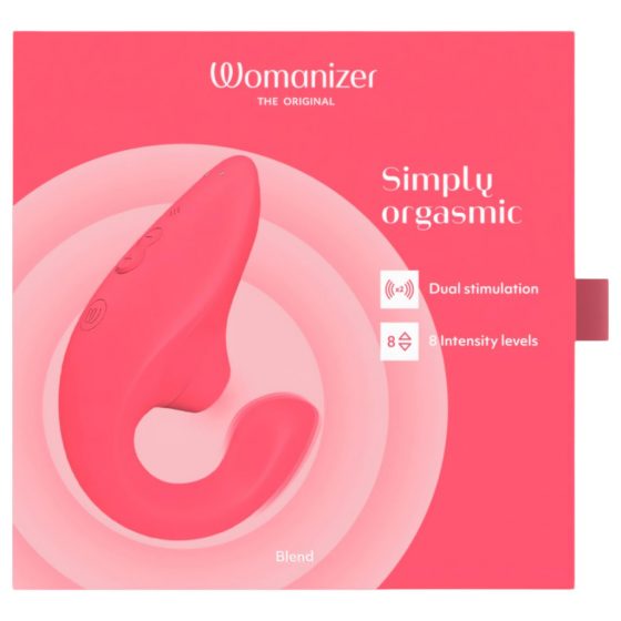 Womanizer Blend - vibrátor na bod G a stimulátor klitorisu (korálový)