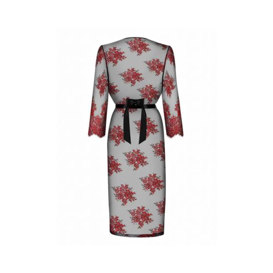 Obsessive Redessia - krajkové kimono (červeno-černé)