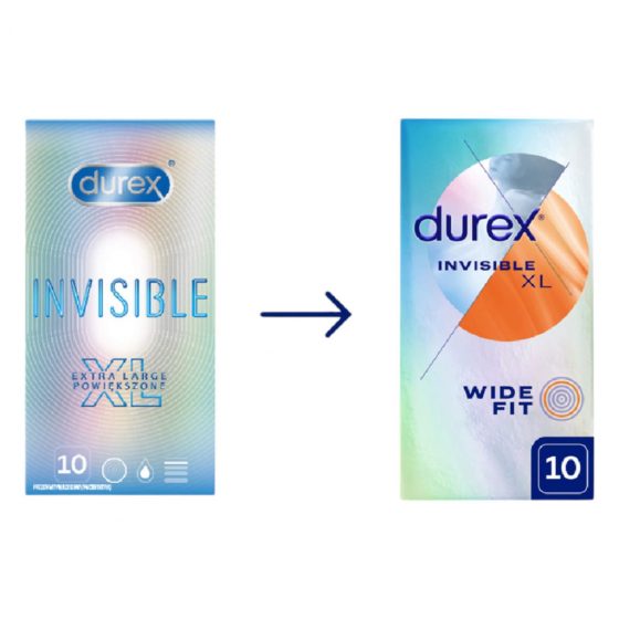 Durex Invisible XL - extra velké kondomy (10ks)