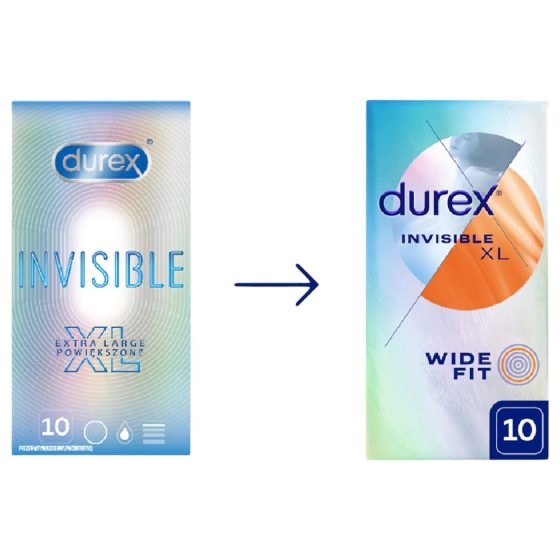 Durex Invisible XL - extra velký kondom (10 ks)