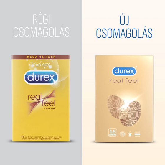 Durex Real Feel - bezlatexové kondomy (16ks)