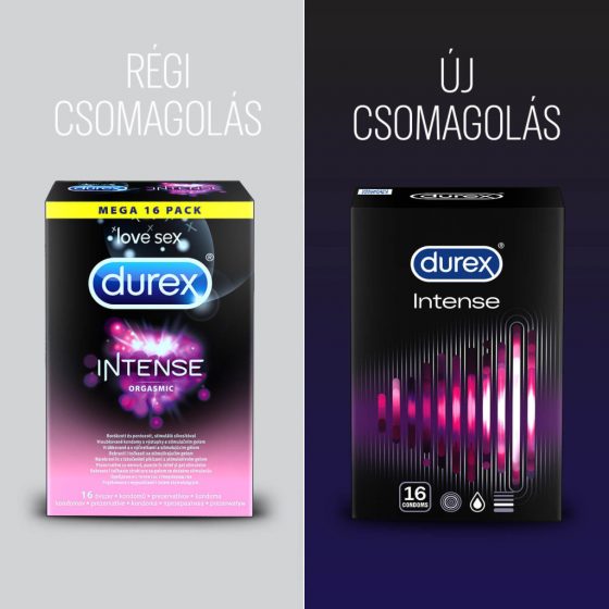 Durex Intense - vroubkované a tečkované kondomy (16 ks)