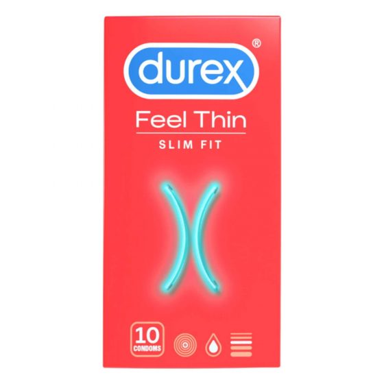 Durex Feel Thin Slim Fit - kondom s realistickým pocitem (10ks)