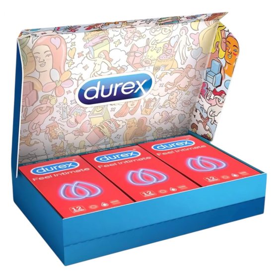 Durex Feel Intimate - balení tenkostěnných kondomů (3 x 12 ks)