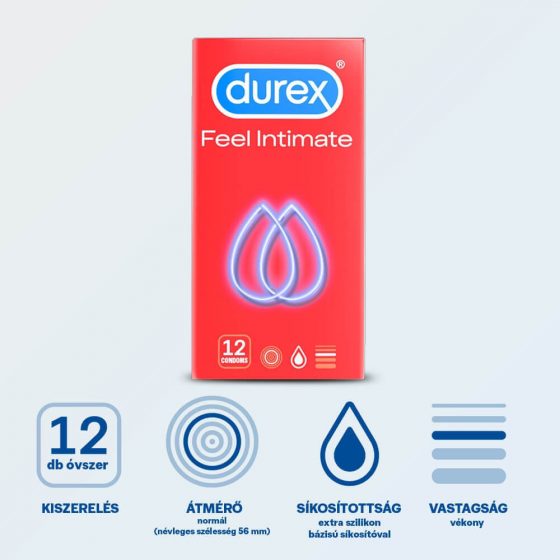 Durex Feel Intimate - balení tenkostěnných kondomů (3 x 12 ks)