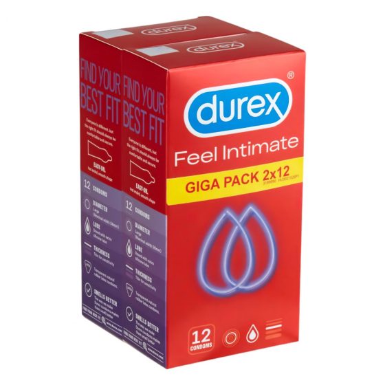 Durex Feel Intimate - tenkostěnný kondom balení (2x12ks)