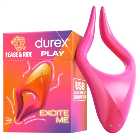 Durex Tease & Ride - Víceerotický stimulátor (růžový)