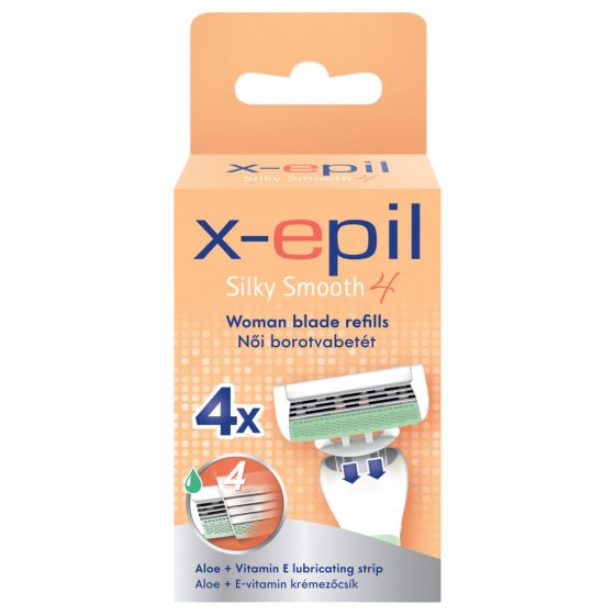 X-Epil Silky Smooth - dámské holicí vložky 4 břity (4ks)