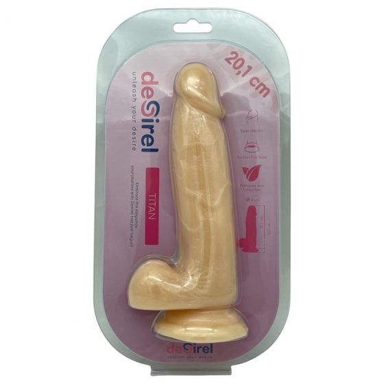 Desirel Titan - realistické dildo s varlaty (přírodní)