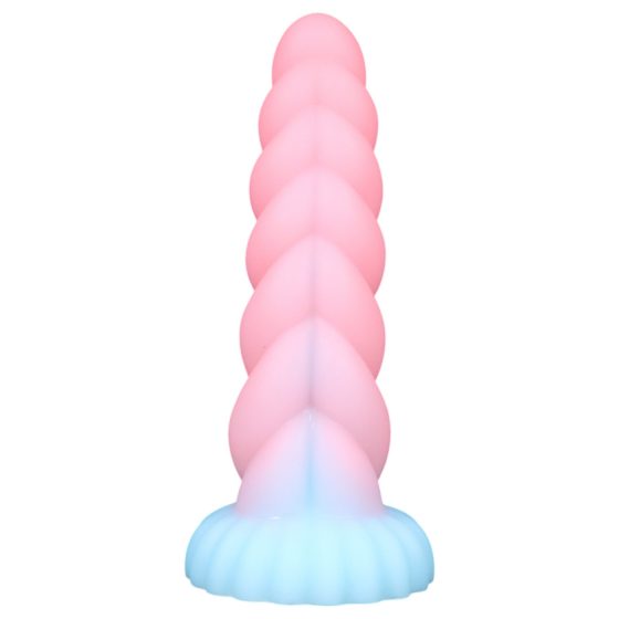 OgazR - svítící jednorožec dildo - 22 cm (duhové)