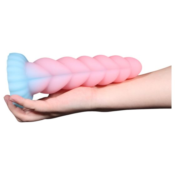 OgazR - svítící jednorožec dildo - 22 cm (duhové)