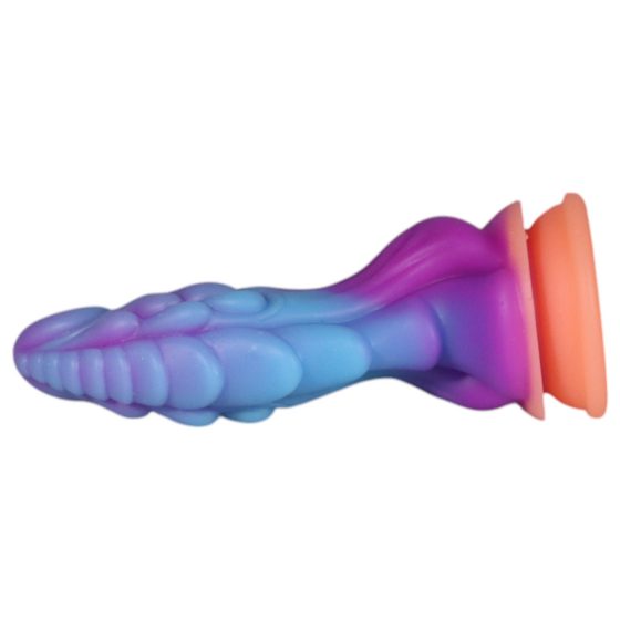 OgazR - svíticí dračí dildo - 22 cm (fialovo-růžové)