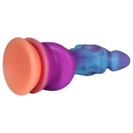 OgazR - svíticí dračí dildo - 22 cm (fialovo-růžové)