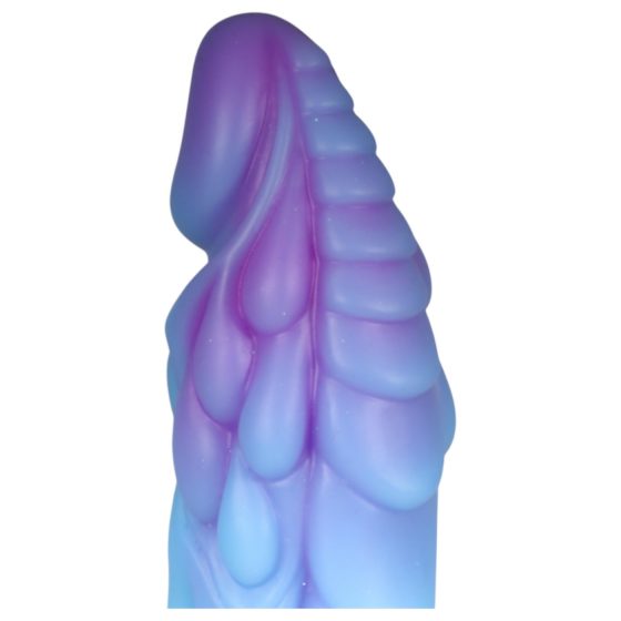 OgazR - svíticí dračí dildo - 22 cm (fialovo-růžové)