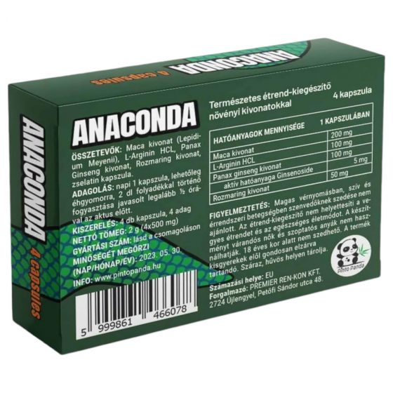 Anaconda - přírodní výživový doplněk pro muže (4ks)