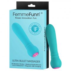   FemmeFunn Ultra Bullet - dobíjecí tyčový vibrátor Premium (tyrkysový)