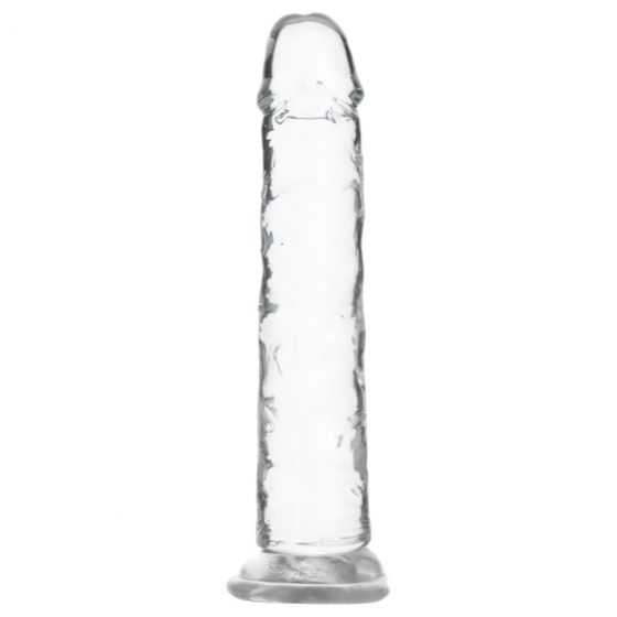 Addiction Crystal - dildo s přísavkou (průsvitné) - 18cm