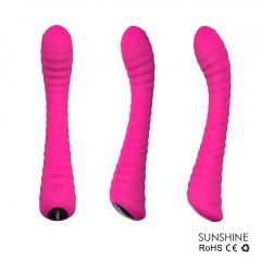   Sex HD Sunshine - dobíjecí vibrátor s drážkami pro bod G (růžový)