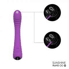   Sex HD Sunshine - dobíjecí vibrátor s drážkami pro bod G (fialový)