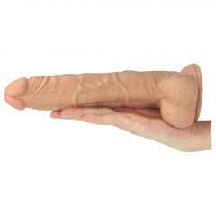   Lovetoy Real Extreme - přísavný dildo s varlaty - 24 cm (přírodní)