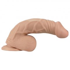   Lovetoy Real Extreme - přísavný, varlatový dildo - 23 cm (přírodní)