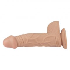   Lovetoy Real Extreme - přísavný, varlatový dildo - 23 cm (přírodní)