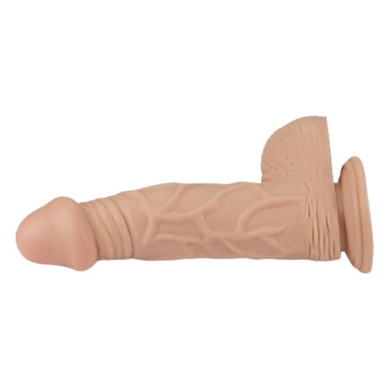 Lovetoy Real Extreme - tapadótalpas, herés dildó - 23cm (natúr)