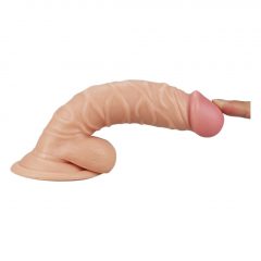   Lovetoy Real Extreme - stojící dildo s varlaty pro stimulaci bodu G - 19 cm (přírodní)