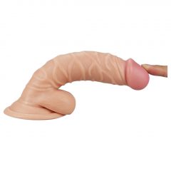   Lovetoy Real Extreme - stojící dildo s varlaty pro stimulaci bodu G - 19 cm (přírodní)