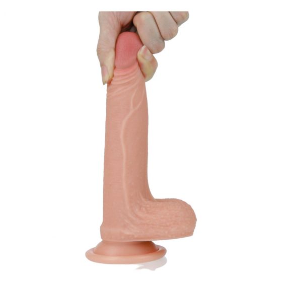 Lovetoy Nature Cock - kétrétegű élethű dildó - 18cm (natúr)