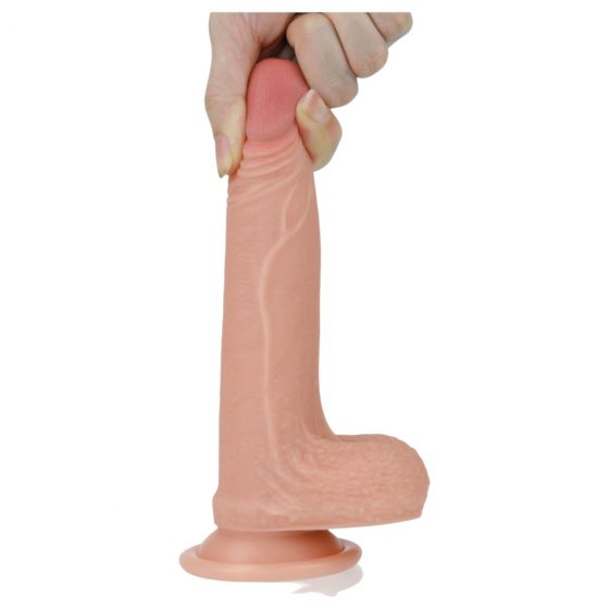 Lovetoy Nature Cock - dvouvrstvé realistické dildo - 18 cm (přírodní)